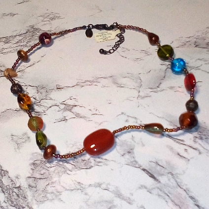 Nwt Vintage Lia Sophia Beaded Choker Boho Necklace 14$